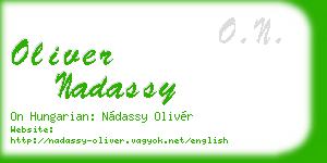 oliver nadassy business card