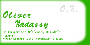 oliver nadassy business card